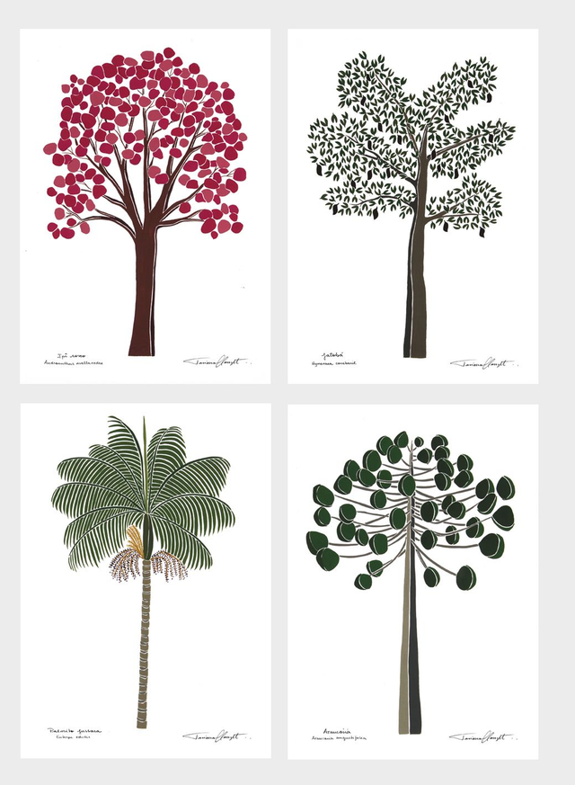 Conjunto de reproduções "ÁRVORES BRASILEIRAS - SÉRIE 2"