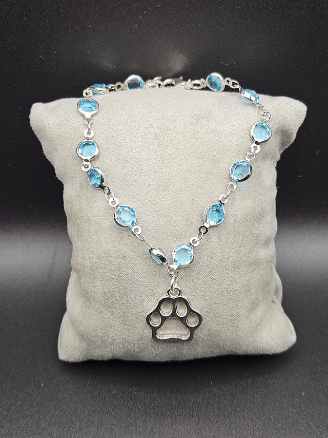 Bracelets en pierre zircon bleu 