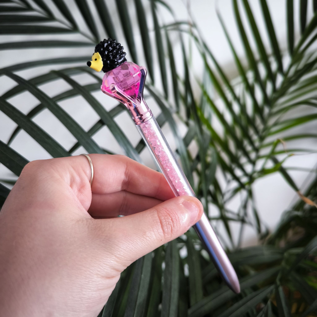 Stylo baguette magique - Hérisson (fuchsia)