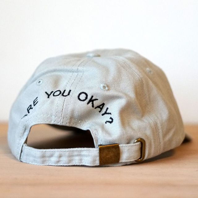 Are You Okay? Cap - Washed Cotton Stone