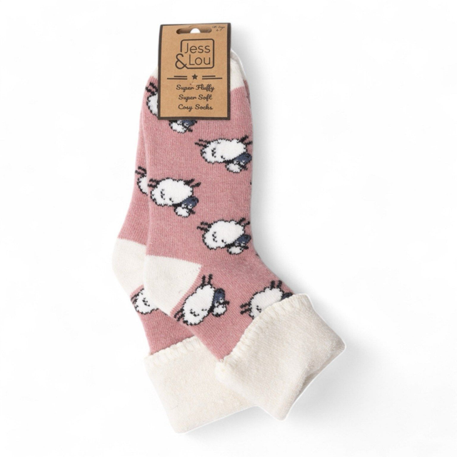Cosy Cuffed Socks with Sheep Design