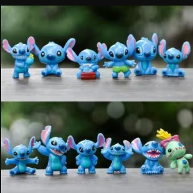 Disney Lilo en Stitch mini figuren set 12 stuks (3cm) Nieuw. 