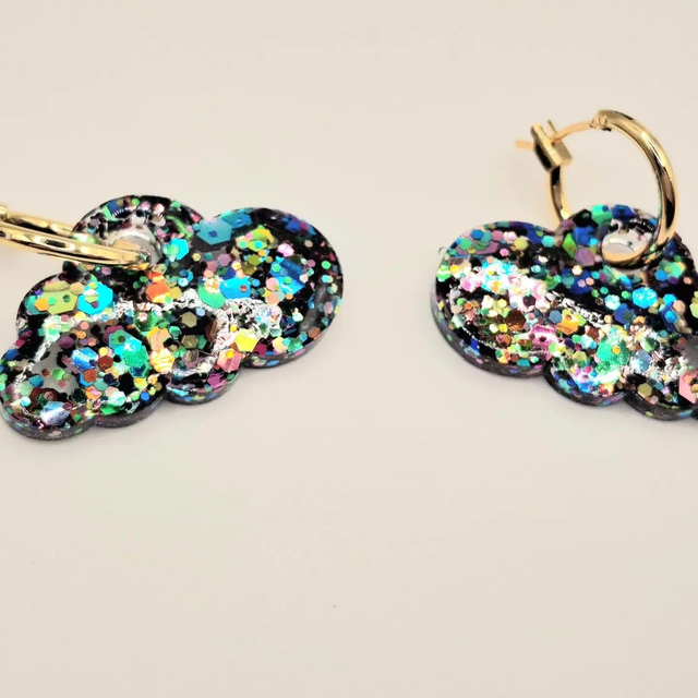 Cloud hoop earrings