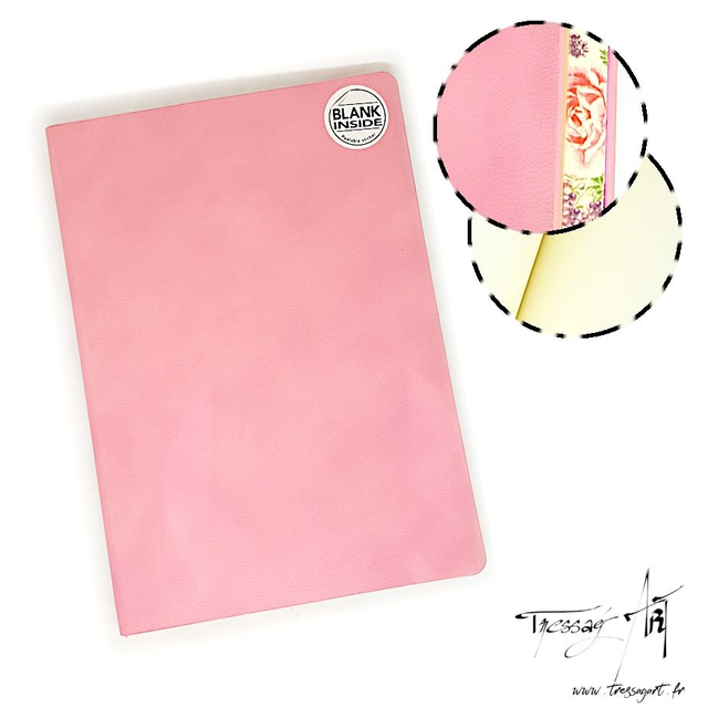 FLAMETREE - CARNET SOUPLE ROSE FLEURS - TB011