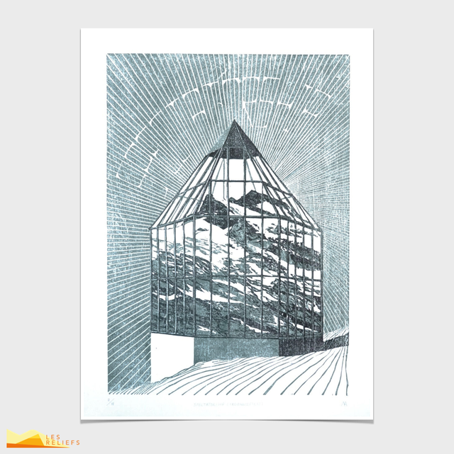 Woodcut 'Spectatorship (treibhauseffekt)'