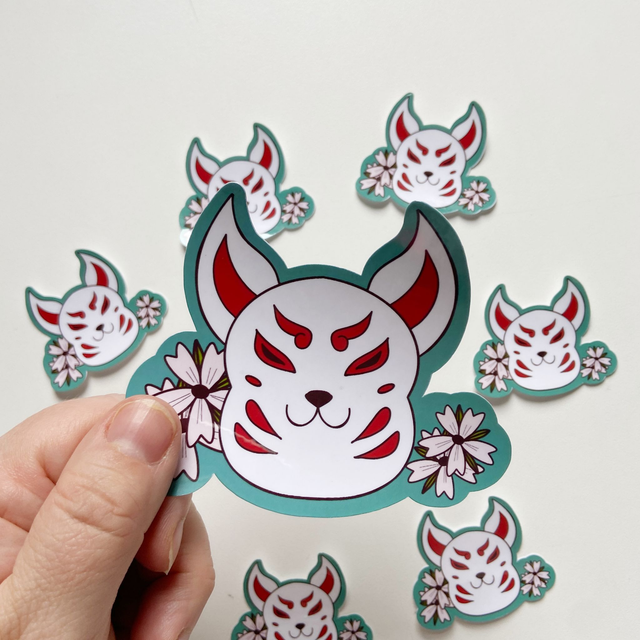 KITSUNE BLANC 10X9,5 CM