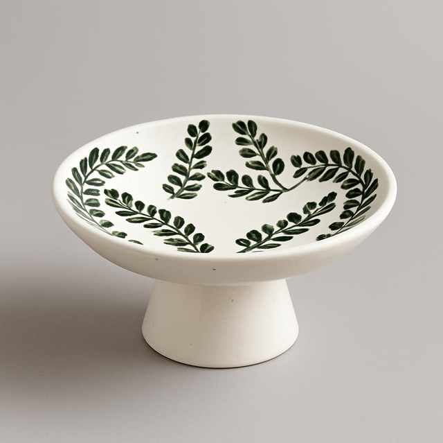 JESMONITE PEDESTAL BOTANICAL BOWL 