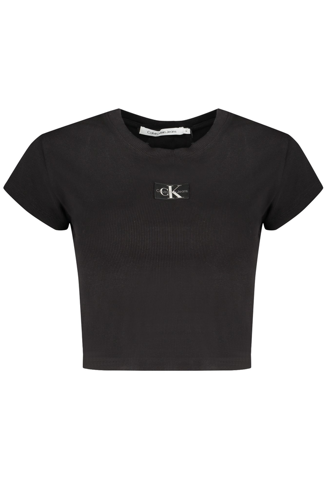 CALVIN KLEIN T-SHIRT MANICHE CORTE DONNA NERO