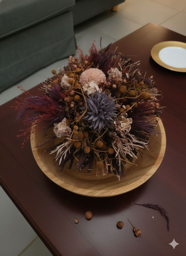 Bouquet Fleurs Séchées Rond