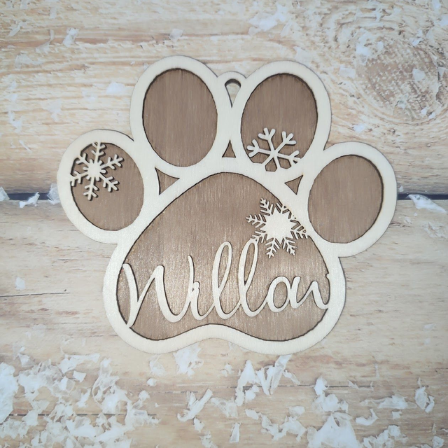 Décoration de sapin &quot;patte de chien&quot;