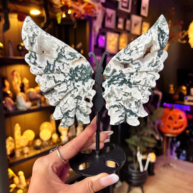 Moss Agate Butterfly Wings R57H4