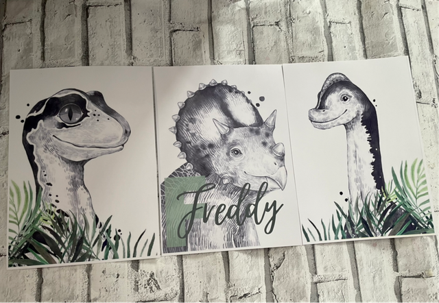 Personalised Dinosaur Prints