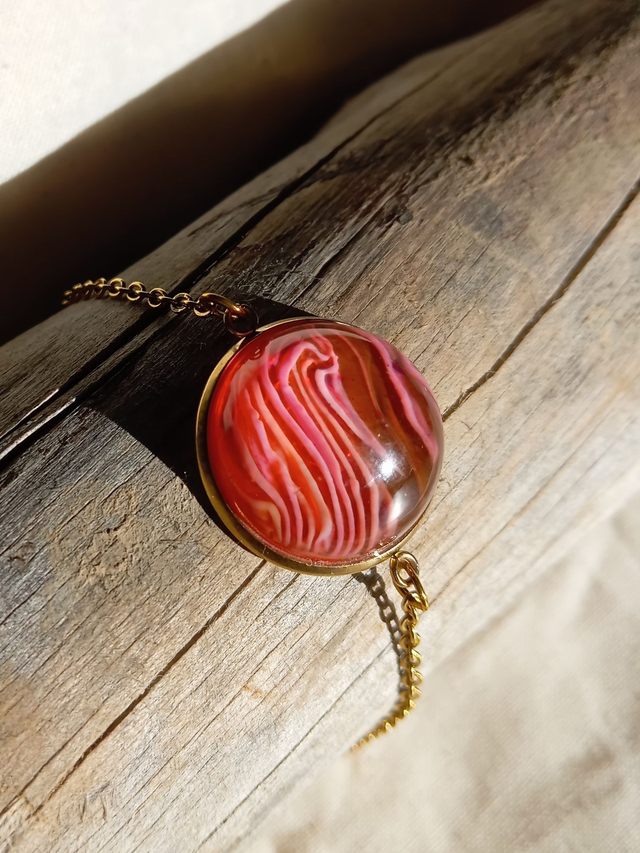 Bracelet résine rose