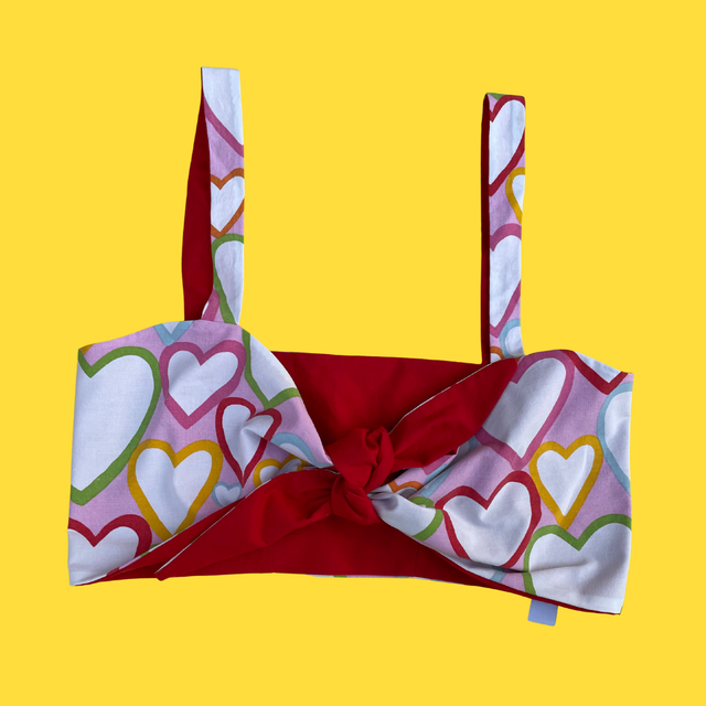 Crop top Papillon "Coeur coeur" - M/L/XL