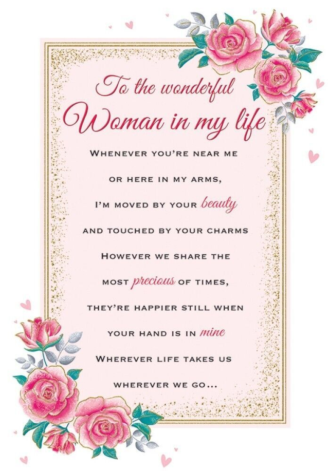 Woman In My Life' - Birthday Card for Her Wife Female Love