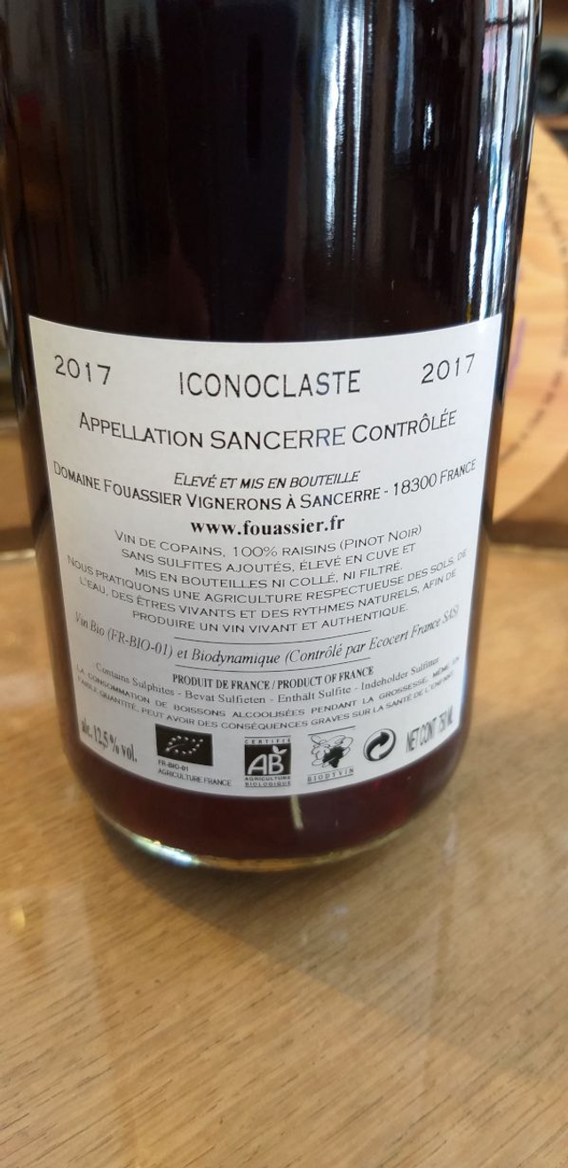 Iconoclaste 2020 - Rouge Sec Tranquille - Domaine Fouassier (Famille Fouassier)