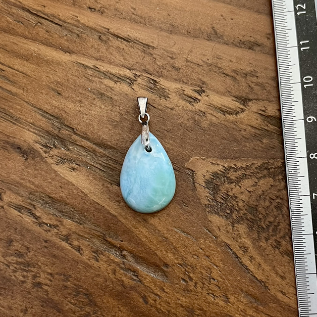 Pendentif en Larimar et bélière argent 