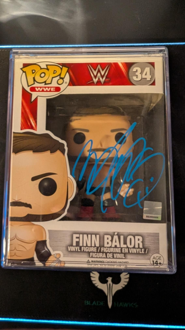 Funko Pop WWE Finn Balor 34 Signed with Beckett COA 