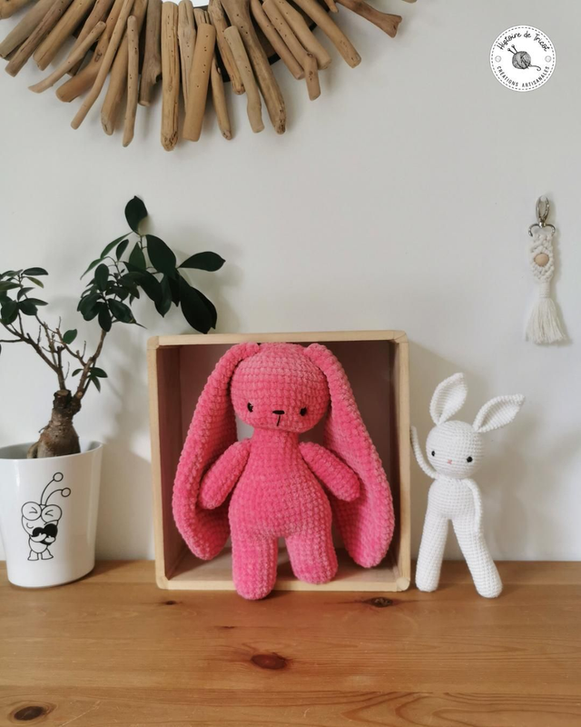 Lapin Velours Fait Main Au Crochet
