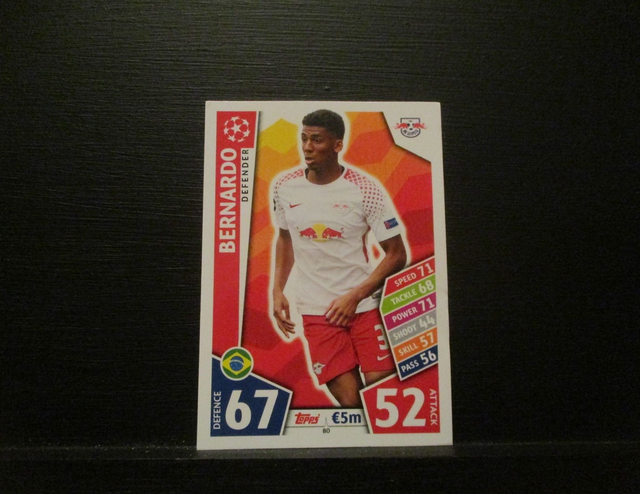 Bernardo - UEFA Champions League Match Attax 2017/18 Original Trading Card #80