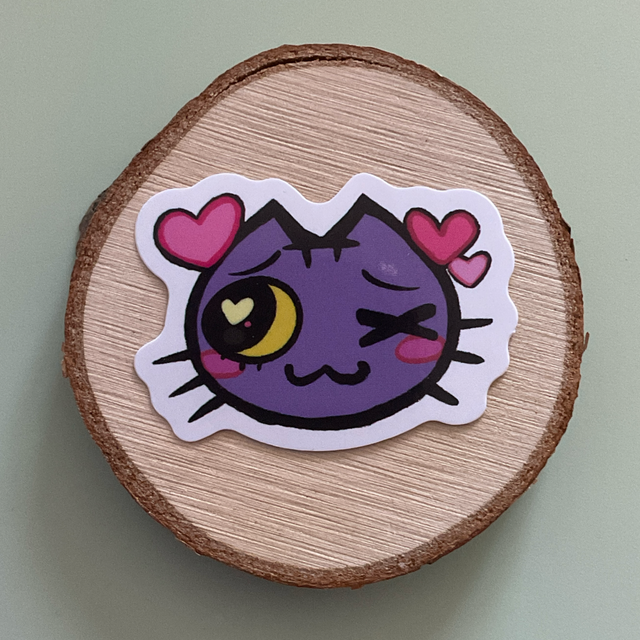 LOVE Poncho catt sticker