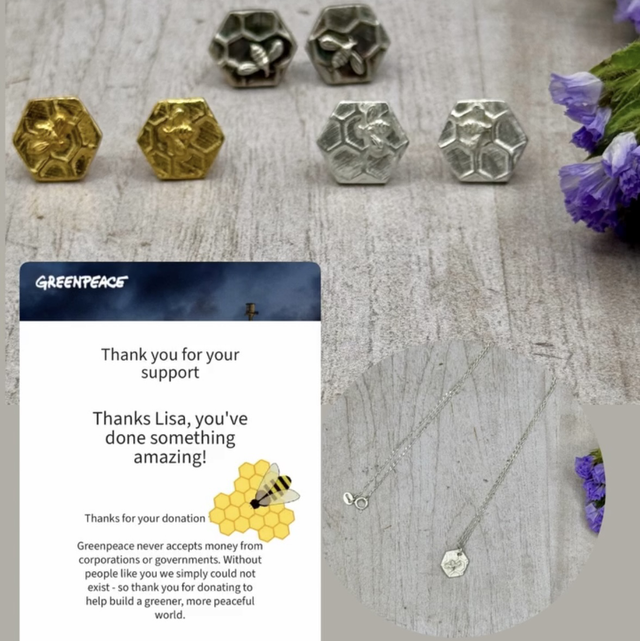 Gold-Plated Manchester Worker Bee Studs