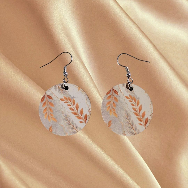 N°64 Boucles d'oreilles ronde fantaisie hypoallergénique 