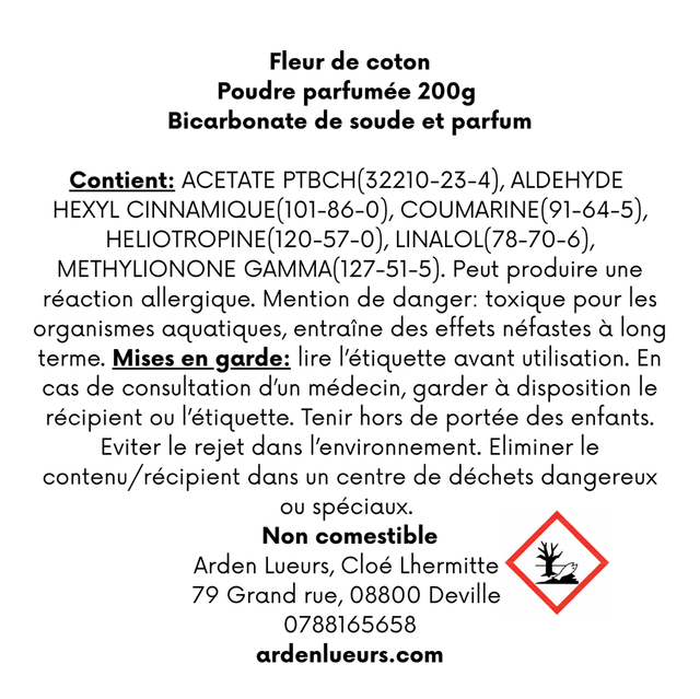 Poudre parfumée Fleur de coton