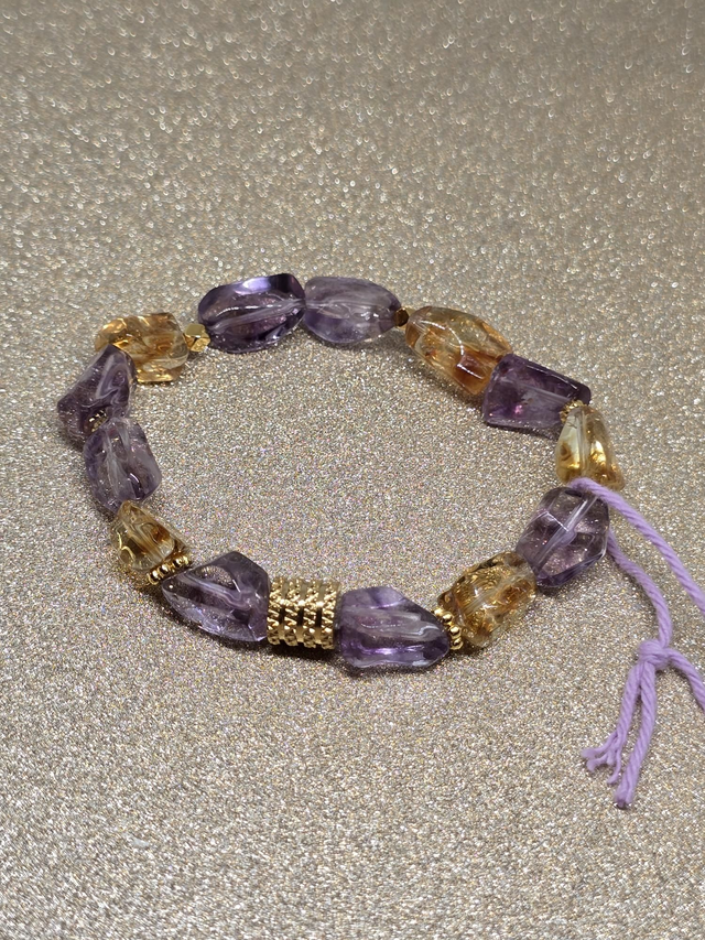 Bracelet Amétrine forme libre