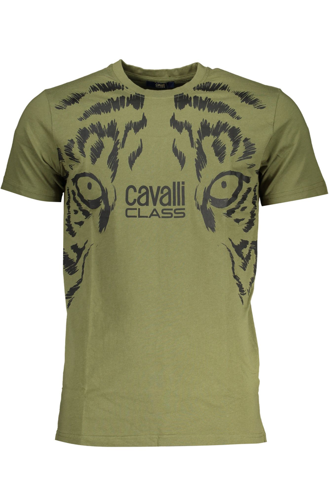 CAVALLI CLASS T-SHIRT MANICHE CORTE UOMO VERDE