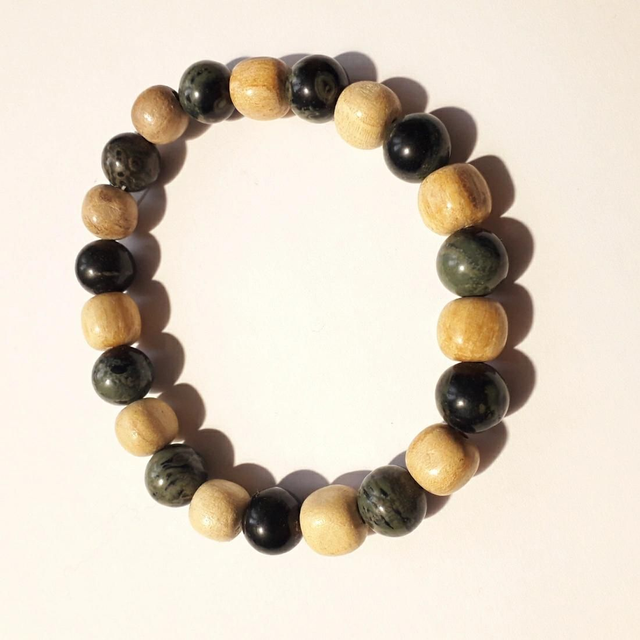 Kambaba Jasper &amp; Palo Santo Bracelet 