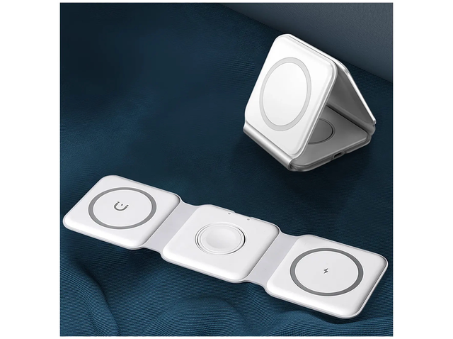 Dudao A11N 3in1 wireless charging stand 15W hvid