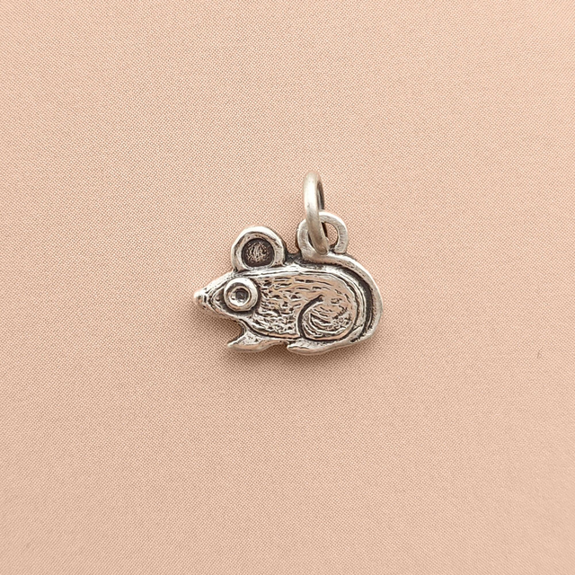 Sterling Silver Mouse Necklace  - 925 Sterling Silver Rat Jewelry - Mouse Pendant - Handmade Rat Charm