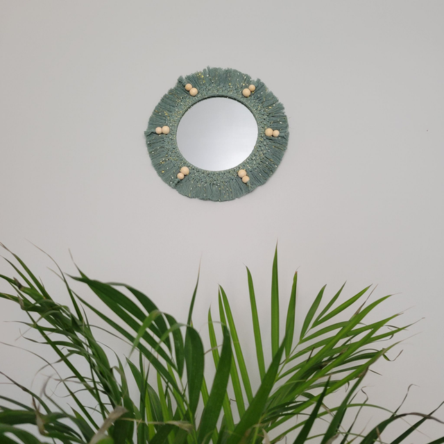 Miroir macramé 
