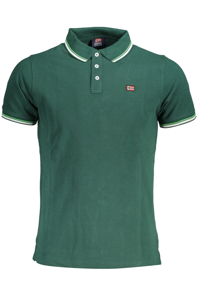 3918NORWAY 1963 POLO MANICHE CORTE UOMO VERDE