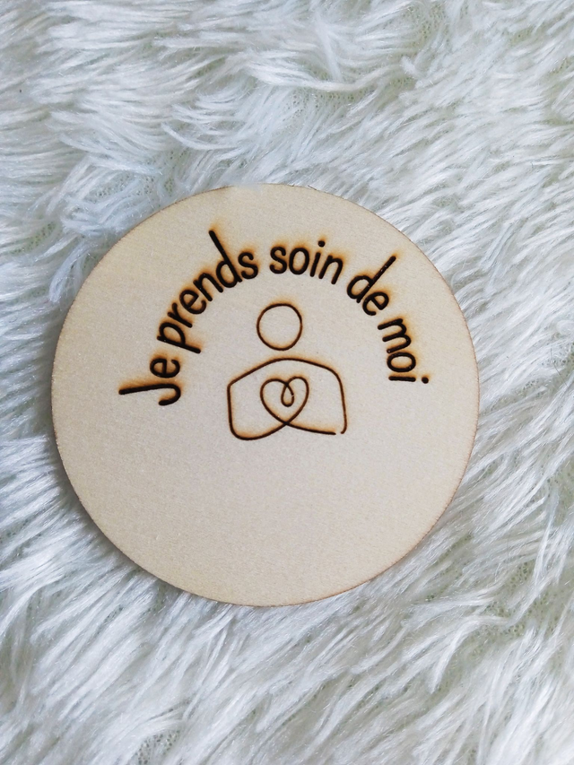 Disque accessoire &quot;Je prends soin de moi&quot; pour panneau de porte interchangeable By Romalysa