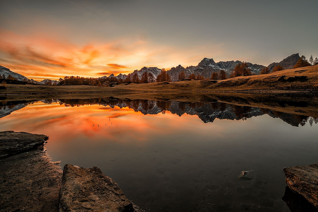 Lago Sangiatto superiore  al tramonto