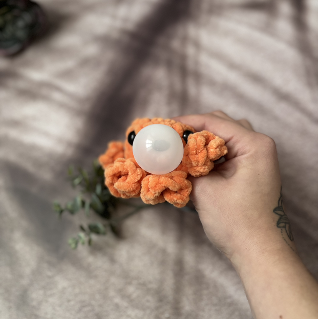 Antistress poulpe tout doux orange clair
