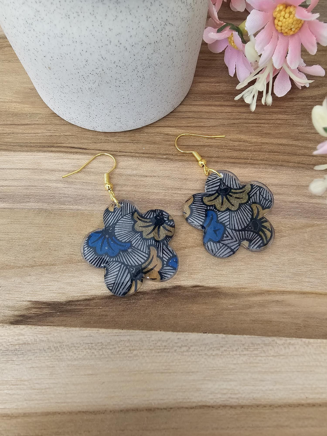 🗿MIA - &quot;Éclat Wax&quot; – Pendentifs en Résine avec motif Africain🗿​