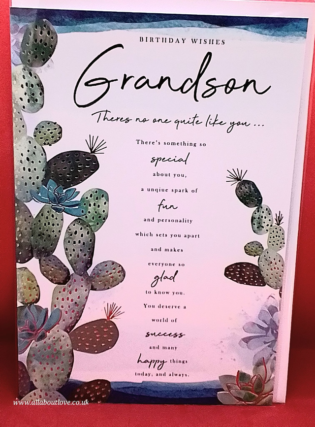 Grandson Birthday Card Sentiment Words