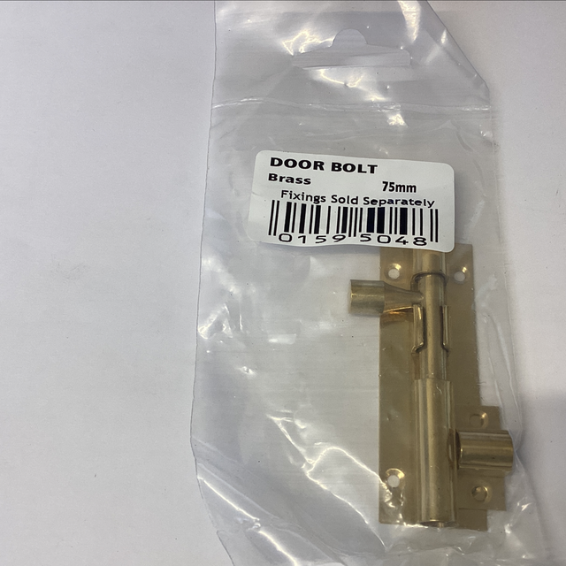 Brass door bolt 75mm 0159504