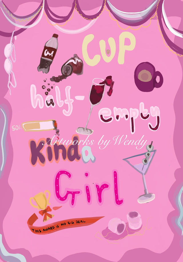 Cup Half-Empty Kinda Girl (Pink)
