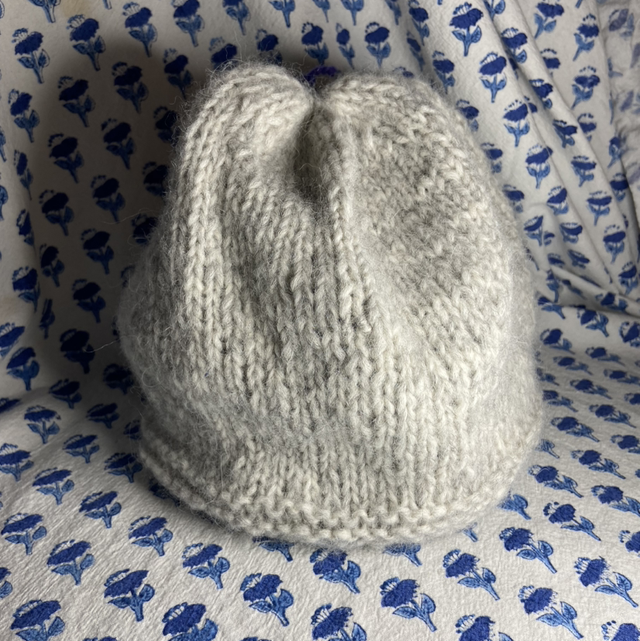 Grey alpaca cap