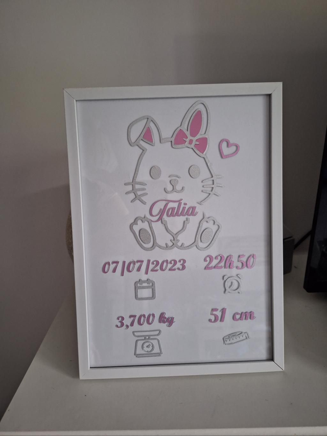 Cadre naissance personnalisé