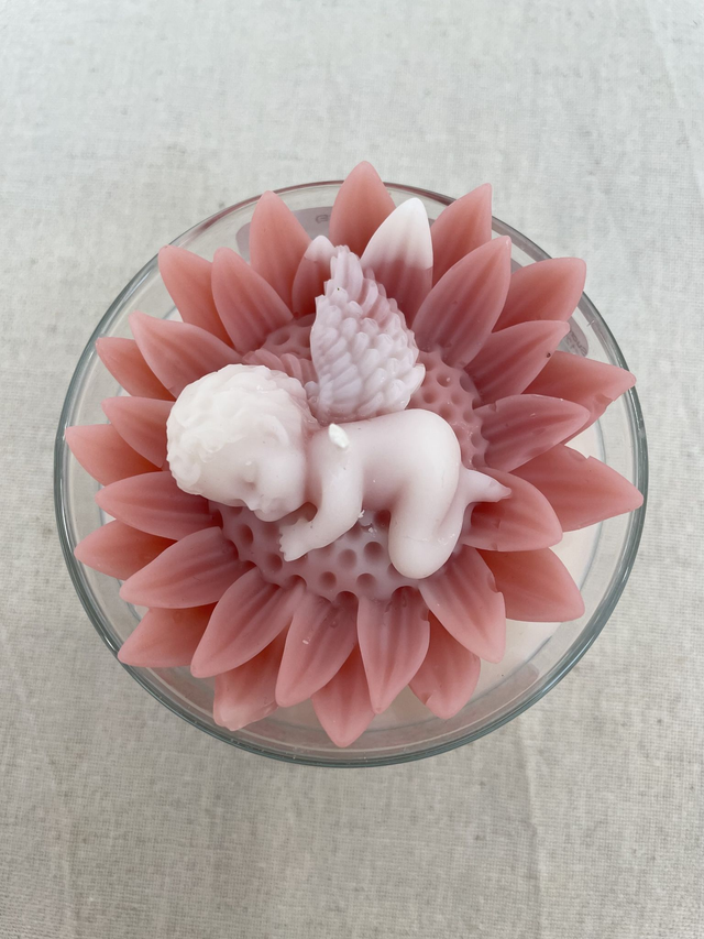 Bougie "petit ange" parfum sucre d'orge