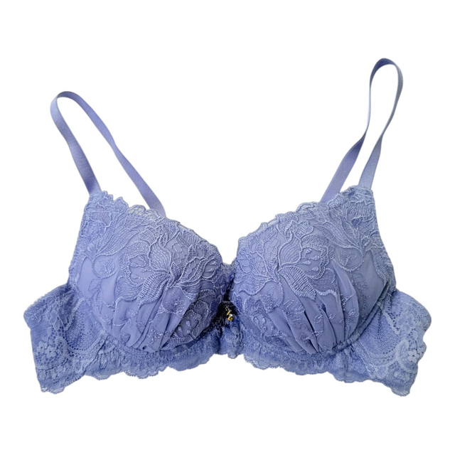 Lilac purple floral Japanese Bra UK 32A  