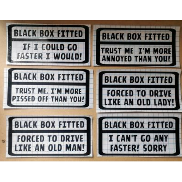 Black Box Fitted Car Sticker Decal - 6 Designs