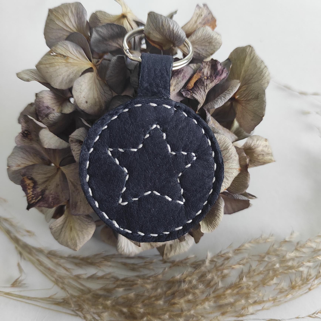 Porte clés Étoile en cuir 