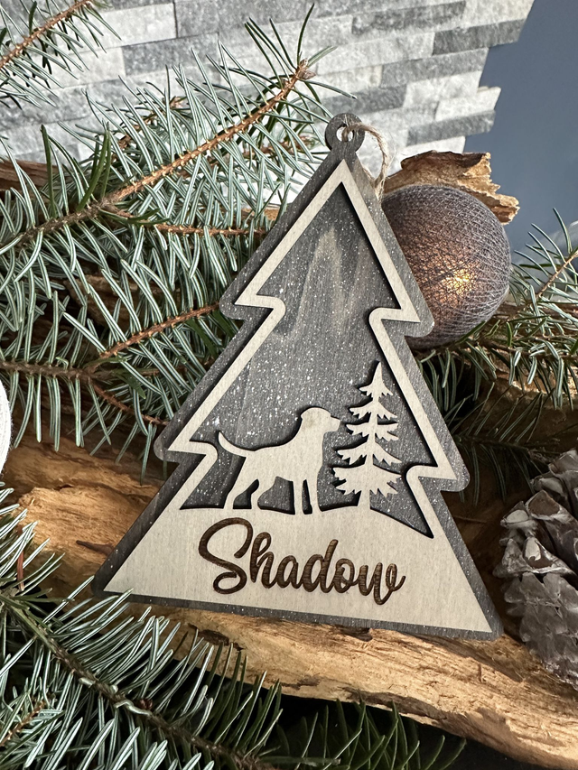 Boule de Noël pour chien sapin &quot;Shadow&quot;