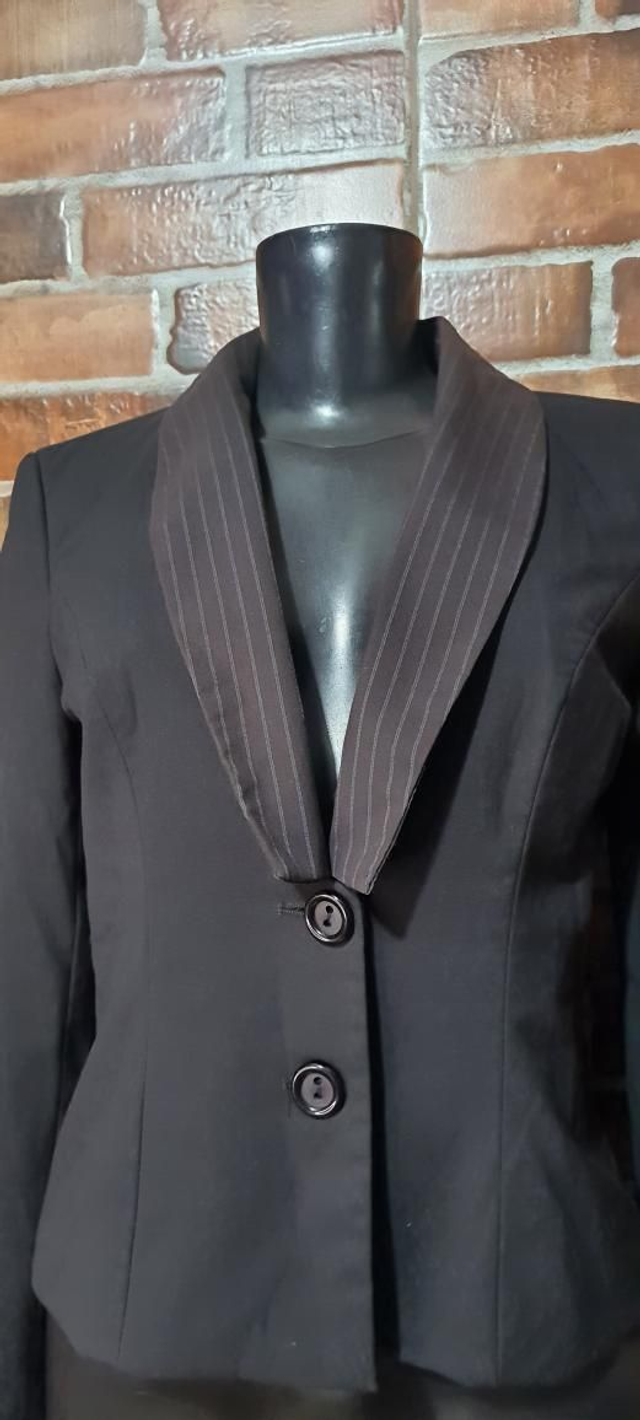 Terninho Preto Com Gola Listrado T/38